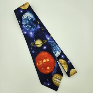 Steven Harris Hand Made Neck Tie‎ Solar System Planets
